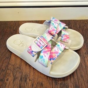 Chaco women's chillos tie dye slide size 6